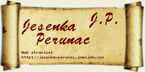 Jesenka Perunac vizit kartica